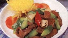 Foie sauté au concombre