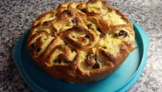 Chinois à la crème pâtissière et pépites de chocolat