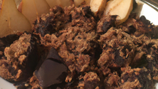 Crumble poires - chocolat