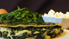 Tortilla aux épinards et fromage de brebis