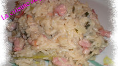 Risotto lardons/poireaux