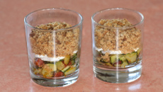 Crumble de courgettes au chorizo et au chèvre