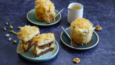 Baklava cheesecake individuel