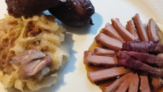 Choucroute et magret de canard laqué