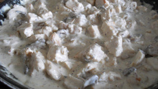 Emincé de poulet à la moutarde