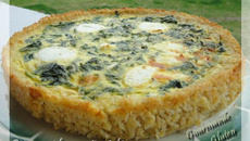 Quinoa-quiche aux orties et chèvre