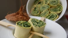 Rolls d'épinards au lait de coco