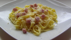 Tagliatelles à la carbonara