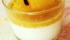 Panna cotta orange-vanille