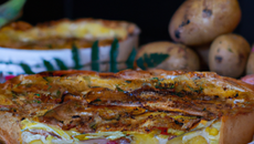 Quiche au Chaumes, pommes de terre et carvi