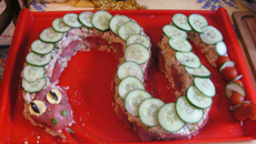 Serpent de crudités