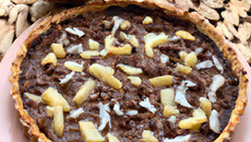 Tarte poire-chocolat-noix de coco