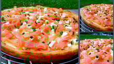 Tarte au saumon fumé à la carbonara