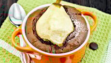 Ramequins moelleux au chocolat & poires