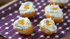 Petits choux à la fourme d'Ambert pour l'apéritif