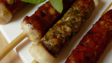 Brochette boudins blancs chorizo