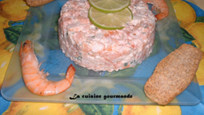 Tartare de saumon et crevettes au citron vert
