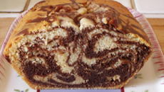 Cake marbré au micro-onde