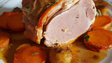 Roti de porc à la mimolette