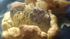 Feuilleté pomme de terre boudin blanc