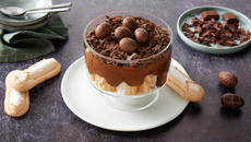 Mousse croustillante au chocolat et au riz soufflé