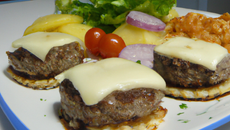 Hamburgers parmentier enrubanés au brebis