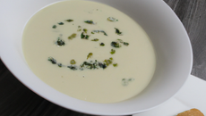 Potage de poireau au gorgonzola