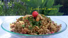 Pilaf de riz & lentilles aux épices