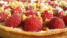 tarte framboise et noisette