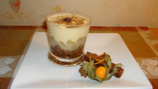 Tiramisu épices poires caramel