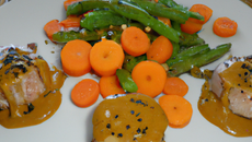 Tournedos de Surimi et ses petits légumes sauce soja