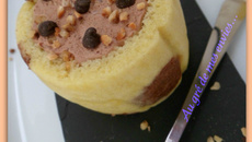 Biscuit Joconde, mousse aux 2 chocolats et cœur fondant
