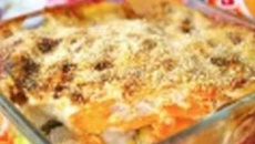 Gratin de légumes au bleu et aux noix