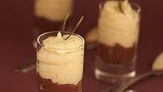 Verrine aux deux chocolats et crème d'haricots de Soissons