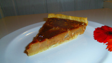 Tarte aux poires en conserve St Mamet, carambars caramel et spéculoos