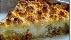 Crumble de courgettes au chèvre et au chorizo