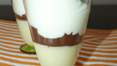 Verrine de chocolat blanc