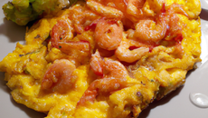 Omelette aux crevettes