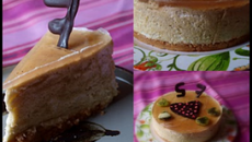 Bavarois à la rhubarbe sur lit biscuits cassis