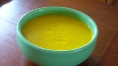 Soupe carottes et lait de coco