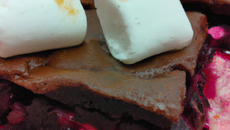 Brownie framboise et crème de chamallows