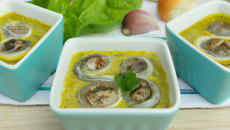 Crème de cresson aux escargots