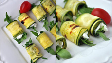 Roulés de courgettes grillées à la ricotta