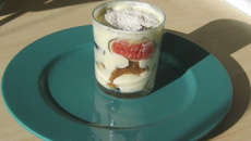 Verrines figues caramélisées au miel et citron