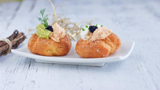 Chouquettes aux rillettes de Saumon Coraya