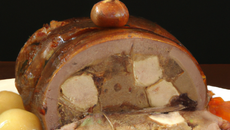 Galantine de dinde aux marrons et ses Fine de Ratte