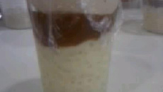 Verrine de riz au lait à l'orange et crémeux au caramel