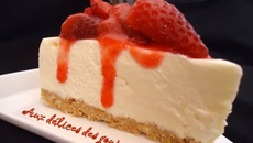 Cheesecake au chocolat blanc et fraises