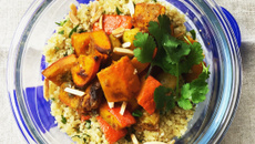 Boulgour aux herbes et potimarron rôti
