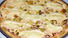 Tarte aux poireaux et au Maroilles